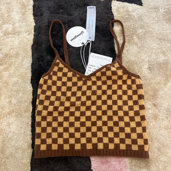 Gimaguas Tops - NWTs Gimaguas Knit Checkered Tank Top